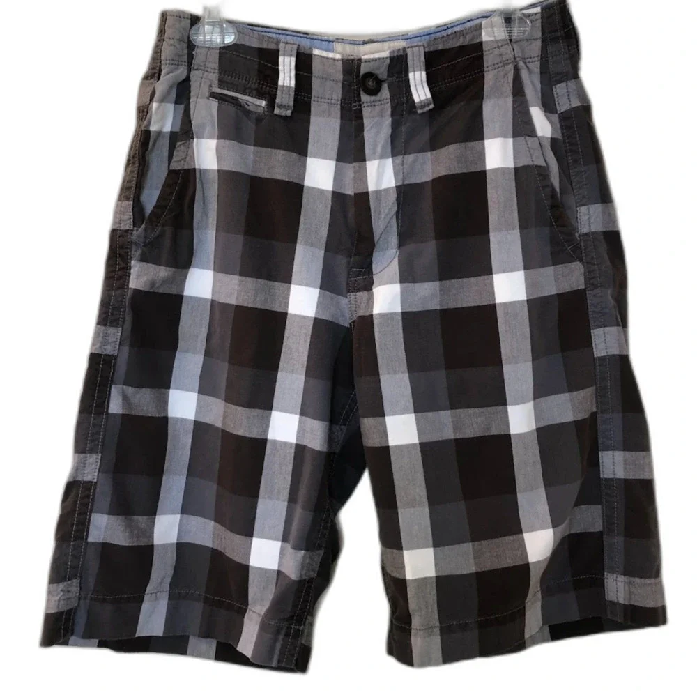 American Eagle Outfitters Men's Plaid Bermuda Shorts Size 28 Longer Length